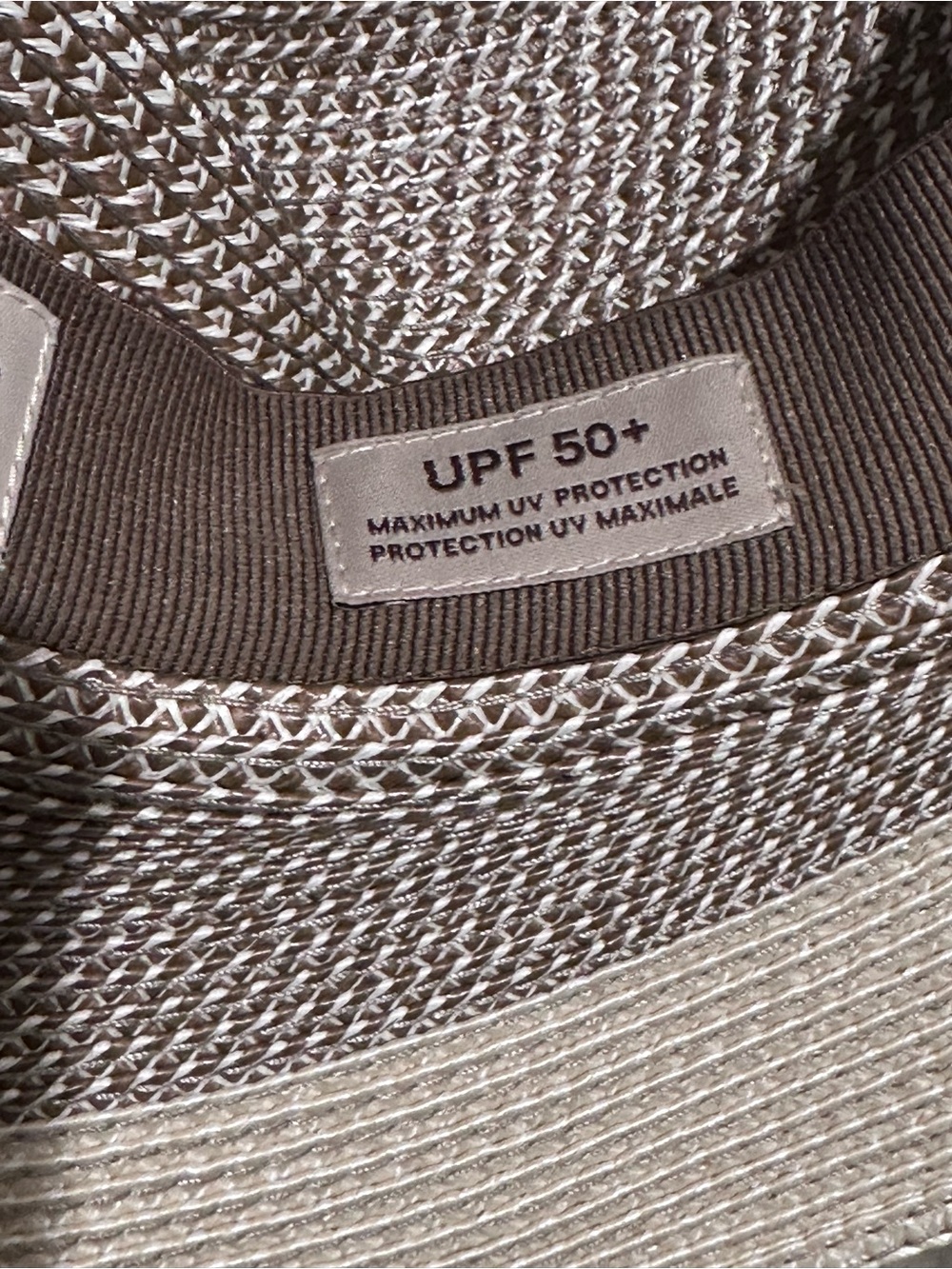 Eric Javits Woven Sun Hat UPF50 - Beige and Taupe - Picture 5 of 7